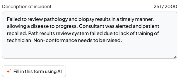 AI incident example
